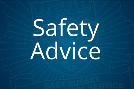 Blue background with ESFRS crest etched and wording Safety Advice.