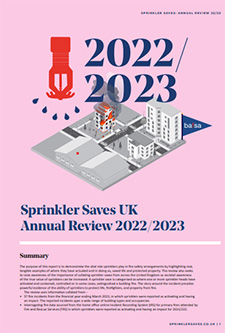 Sprinkler saves UK Annual review 2022/23