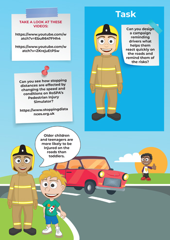 Road safety leaflet