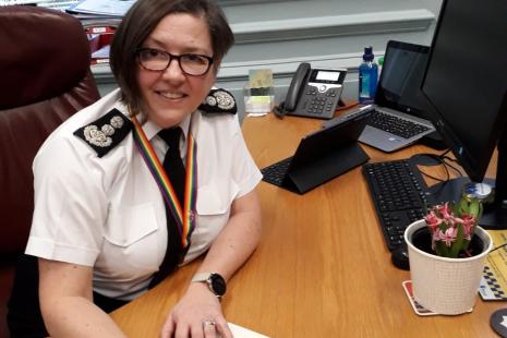 CFO Dawn Whittaker signing the Armed Forces Covenant